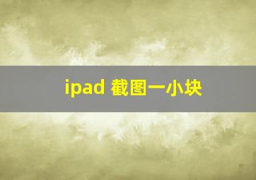 ipad 截图一小块